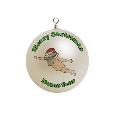 Personalized Rick and Mortie Naked Santa Christmas Ornament Custom Gift #3
