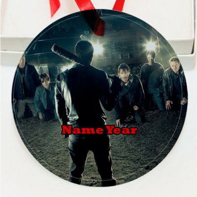 Personalized Walking Dead  GLASS Ornament Custom Gift #3