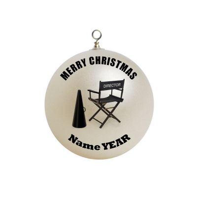 Personalized Actor Director Theater Black Chair Christmas Ornament 4