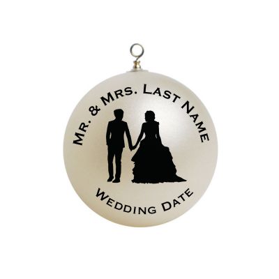 Personalized Wedding Gift, Engagement Gift, Wedding, Bride Groom Gift Congratulations Christmas Ornament #4