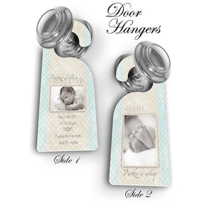 Personalized Baby sleeping Door Hanger Design #4