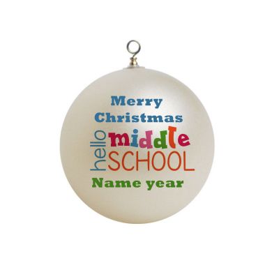 Personalized Middle School Kids Child 6th grade Ornament 4