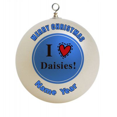 Personalized I love Daisies Girl Scouts Ornament 4