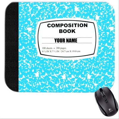 Personalized Blue  Composition Book Mousepad #4