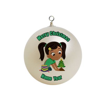 Personalized Nina's World Nina Hero  Planting a Christmas Tree Ornament 4