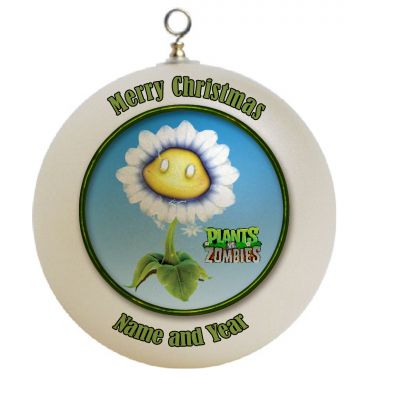 Personalized Plants vs Zombies Power Flower White Flower Christmas Ornament Custom #4