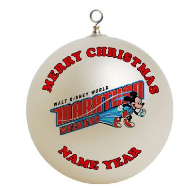 Personalized  Marathon Weekend Dysney World Runner Christmas Ornament Custom Gift #4