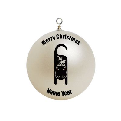 Personalized  Do not Disturb Cat Christmas Funny Ornament 57