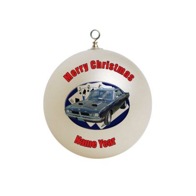 Personalized  Blue Mustang  Christmas Ornament 5