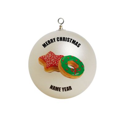 Personalized  Food Holiday Donuts Ornament  #5