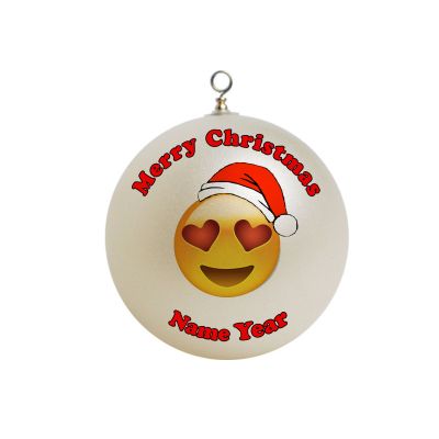 Personalized   Love Emoji Christmas Ornament Emoji #5