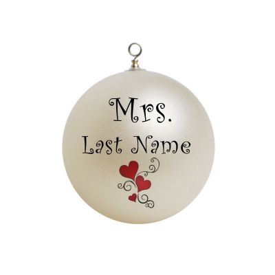 Personalized Wedding Gift, Engagement Gift, Wedding, Bride Groom Gift Congratulations Christmas Ornament Mrs. Your Last Name #5