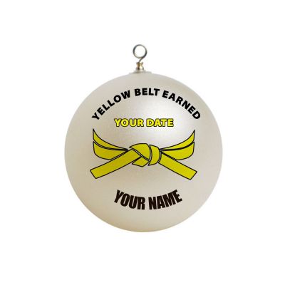 Personalized  tae kwon do yellow belt Taekwondo  Ornament 5