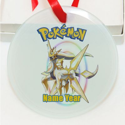 Personalized Pokemon  Arceus GLASS Ornament  Gift #5