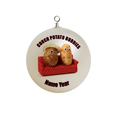 Personalized Couch Potato Buddies Ornament Funny  #60