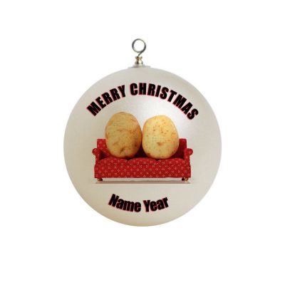 Personalized Couch Potato on red couch Ornament Funny  #61