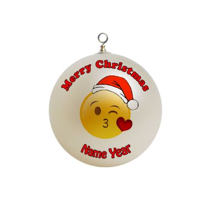 Personalized  kiss Emoji Christmas Ornament Emoji #6