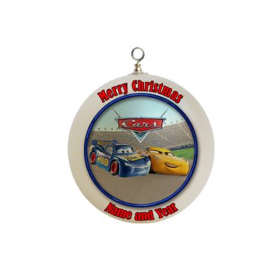 Personalized Cars Blue  Lightning  McQueen and Cruz Christmas Ornament  #6