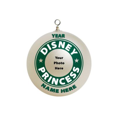 Personalized  Starbucks Border Disney Princess Add your Photo Ornament 6