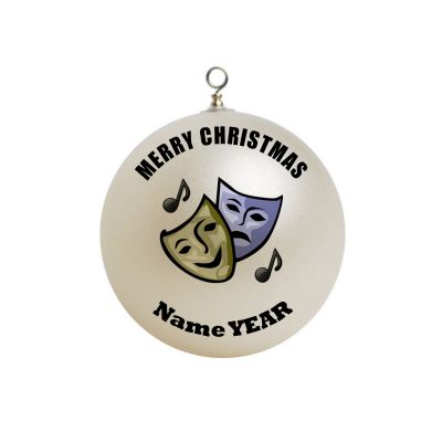 Personalized Actor Drama Theater Masks  Christmas Ornament 6