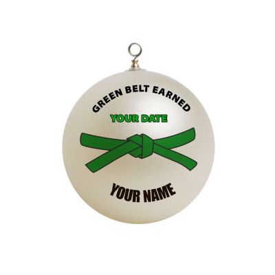Personalized  tae kwon do green belt Taekwondo  Ornament 7