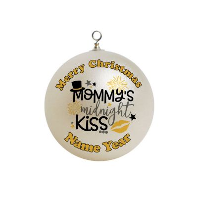 Personalized MOM SON Mommys midnight kiss Ornament 7