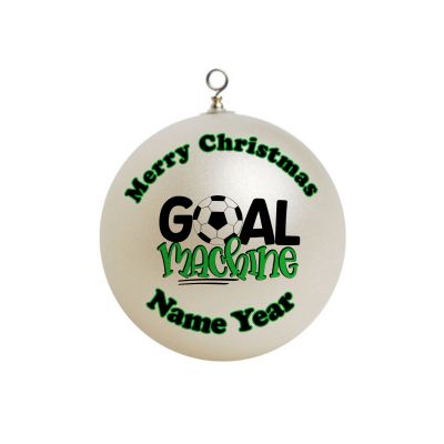 Personalized Soccer Player Goal Machine Ornament 8