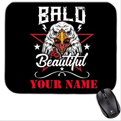 Personalized Bald Beautiful Eagle USA Mousepad Quote 8