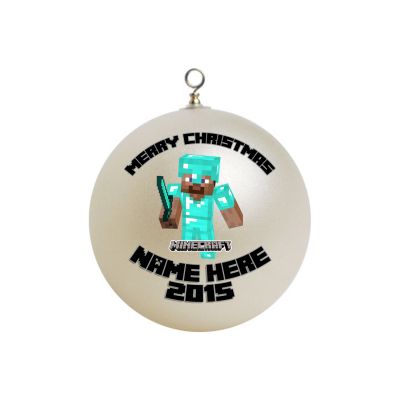 Personalized Minecraft Diamond Armor Christmas Ornament Custom #9