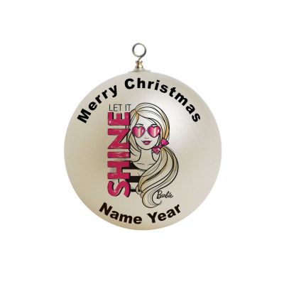 Personalized Barbie Illustration Just Shine Christmas Ornament Custom Gift #9