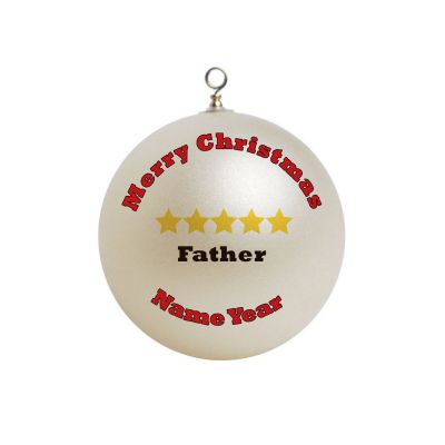 Personalized Father Daddy Dad parent  stars Christmas Ornament 9