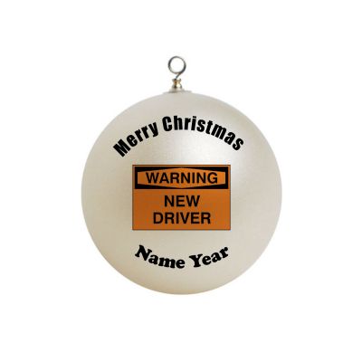 Personalized Warning New Driver Funny Gag Ornament 9