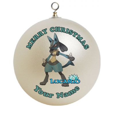 Personalized Pokemon Lucario Christmas Ornament Custom Gift #9