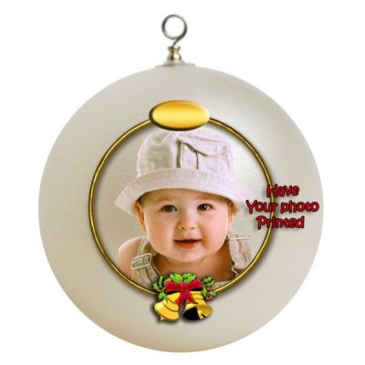Personalized ADD PHOTO Personalized Baby's First Christmas ornament Custom Gift # 1