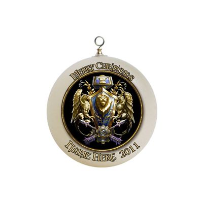 Personalized World Of Warcraft Christmas Ornament Alliance Crest KICKED OFF
