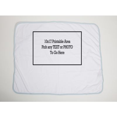 Personalized Custom printed Baby Keepsake Towel BLUE