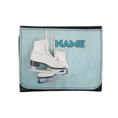 Small Faux Leather Wallet Ice Skating  1