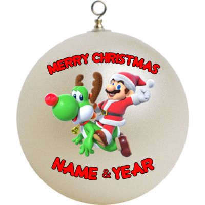 Personalized Super Mario  Yoshi Christmas Ornament #30