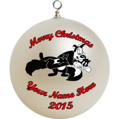 Personalized Pepe Le Pew Christmas Ornament Custom #4
