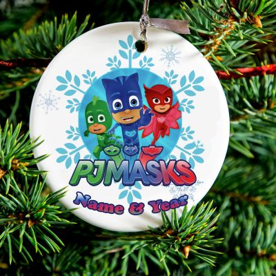 Personalized Round Ceramic Ornament PJ Mask 1
