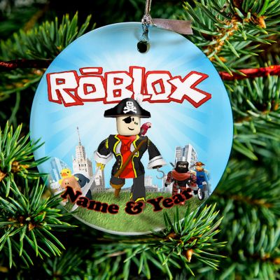 Personalized Round Ceramic Ornament Roblox 1