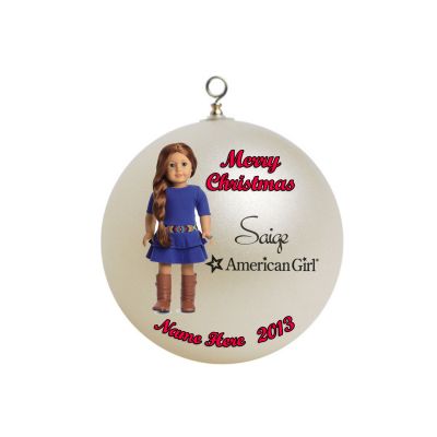 Personalized American Girl  X-mas Ornament Saige #3