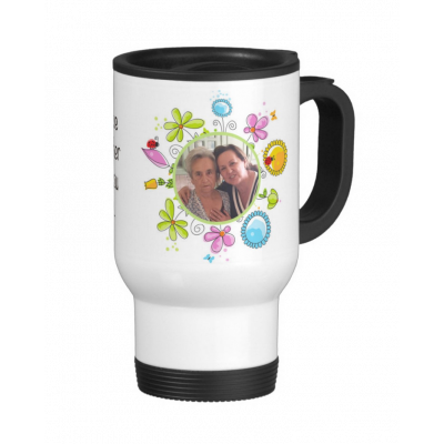 If I didn't have you as a mother I'd choose you as a friend, WHITE Stainless Steel Travel/Commuter Mug #1