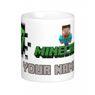 Personalized Minecraft Kids Plastic Mug 11oz #1