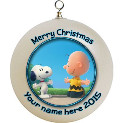 Personalized Peanuts Snoopy Charlie Brown Christmas Ornament Custom #1