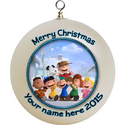 Personalized Peanuts Snoopy Charlie Brown Christmas Ornament Custom #2
