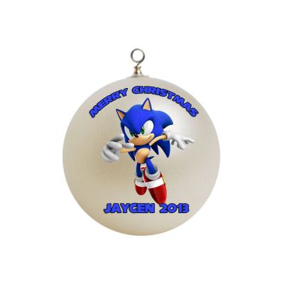 Personalized Sonic the Hedgehog Christmas Ornament 