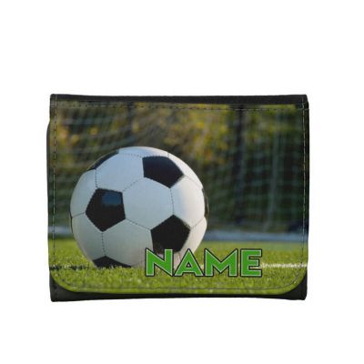 Small Faux Leather Wallet Soccer 1