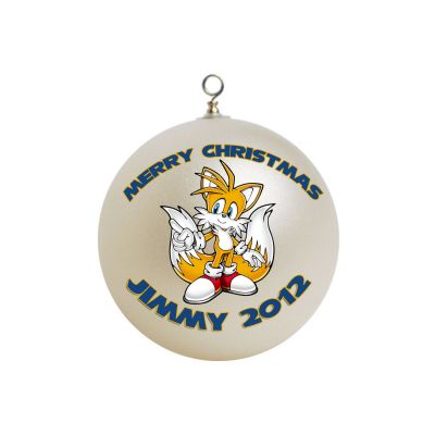 Personalized Sonic the Hedgehog Tail x-mas Ornament