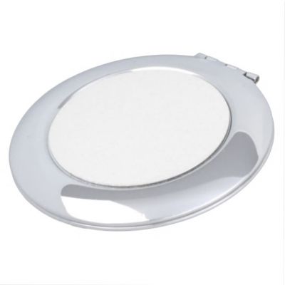 Compact Round Mirror With Your Photo and Text
